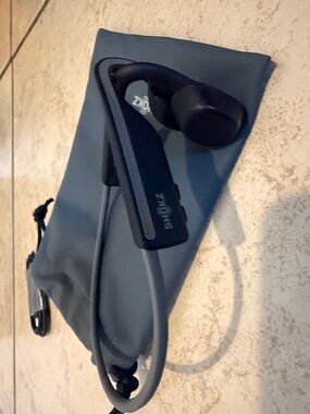 Shokz Open-Move Bone Conduction Ear Sport Headphones in Grey and Black.